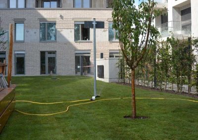 Außenanlagen für Wohnquartier und Kindergarten in Düsseldorf