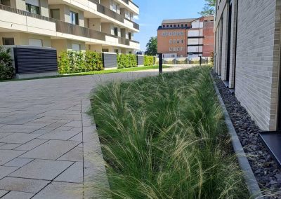 Außenanlagen für Wohnquartier und Kindergarten in Düsseldorf