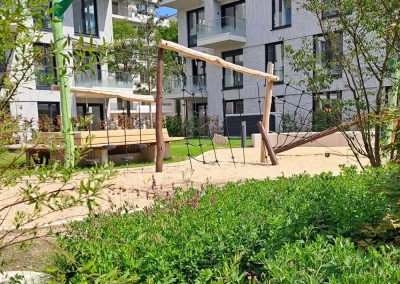 Außenanlagen für Wohnquartier und Kindergarten in Düsseldorf